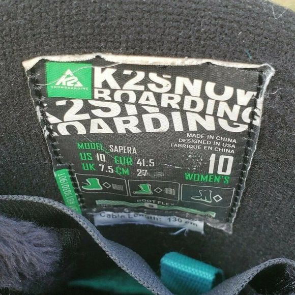 K2 Sapera Snow boarding Boots Womens Size US 10 Boa Coiler Intuition System - Picture 3 of 12